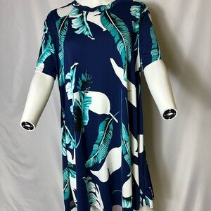 NWOT 2XL FLORAL PRINT TSHIRT DRESS UNBRANDED